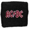 AC/DC svettebånd med rød brodert logo Wb040 Rock Off RiffRaff.no