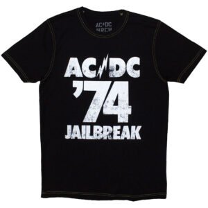 AC/DC 74 Jailbreak Aftershow VIP Ex EU Tour 2024 t-skjorte Rock Off ACDCTS128MB RiffRaff.no