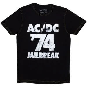 AC/DC 74 Jailbreak Aftershow VIP Ex EU Tour 2024 t-skjorte Rock Off ACDCTS128MB RiffRaff.no
