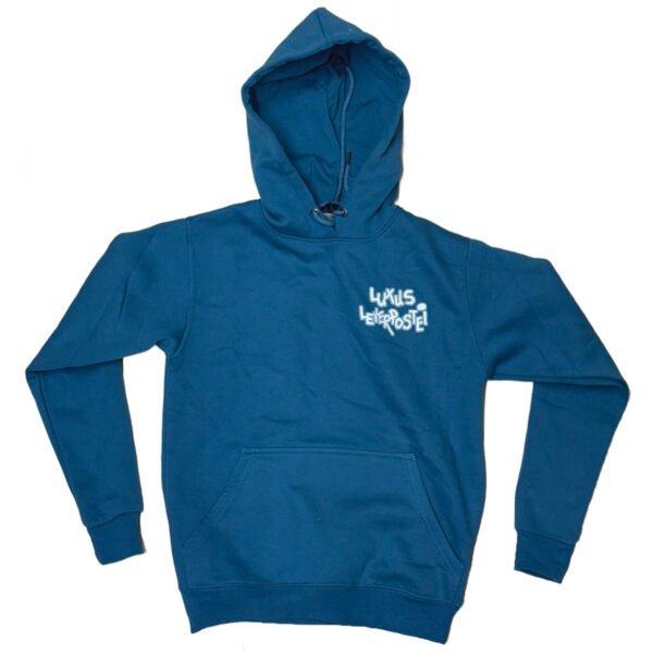 Luxus Leverpostei hettegenser merch blå Luxus Leverpostei hettegenser merch blå RiffRaff.no