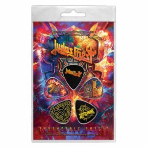 Judas Priest Invincible Shield plekter sett PP074 Rock Off RiffRaff.no