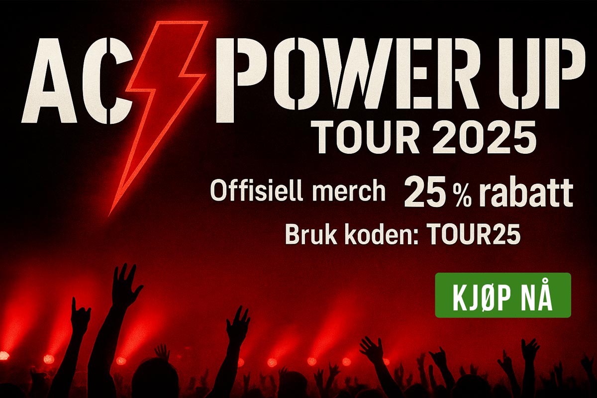 AC/DC Power Up Tour 2025 - Offisiell merch med 25% rabatt RiffRaff.no